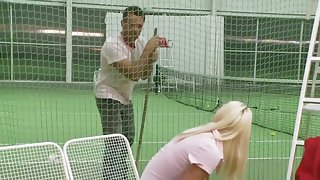 Tennis instructor fucks junior pussy