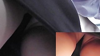 Stunning upskirt closeup view