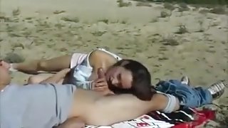 Cute french amat slut fucked on beach